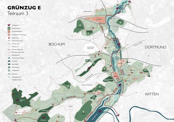 Grafik Beispielentwurf eines Planungsteams | Quelle: Regionalverband Ruhr Grafik Beispielentwurf eines Planungsteams | Quelle: Regionalverband Ruhr
