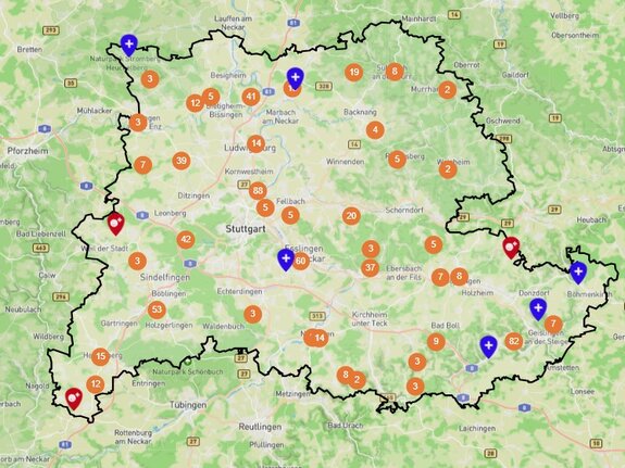 Grafik Karte Online-Beteiligung | Quelle: Verband Region Stuttgart Grafik Karte Online-Beteiligung | Quelle: Verband Region Stuttgart