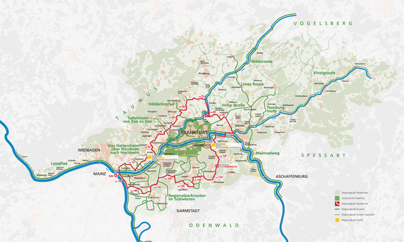 Ausschnittskarte RP RheinMain | Quelle: Regionalpark RheinMain